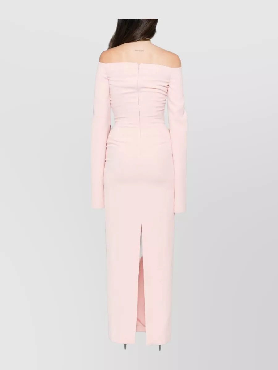 Solace London Off-The-Shoulder Cape-Sleeve Maxi Dress