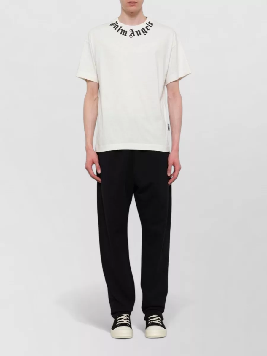 Palm Angels Cotton Logo-Print Crew-Neck T-Shirt