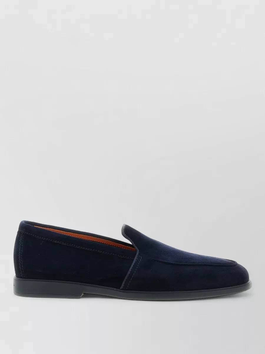 Santoni Malibù Loafers Round Toe Rubber Sole