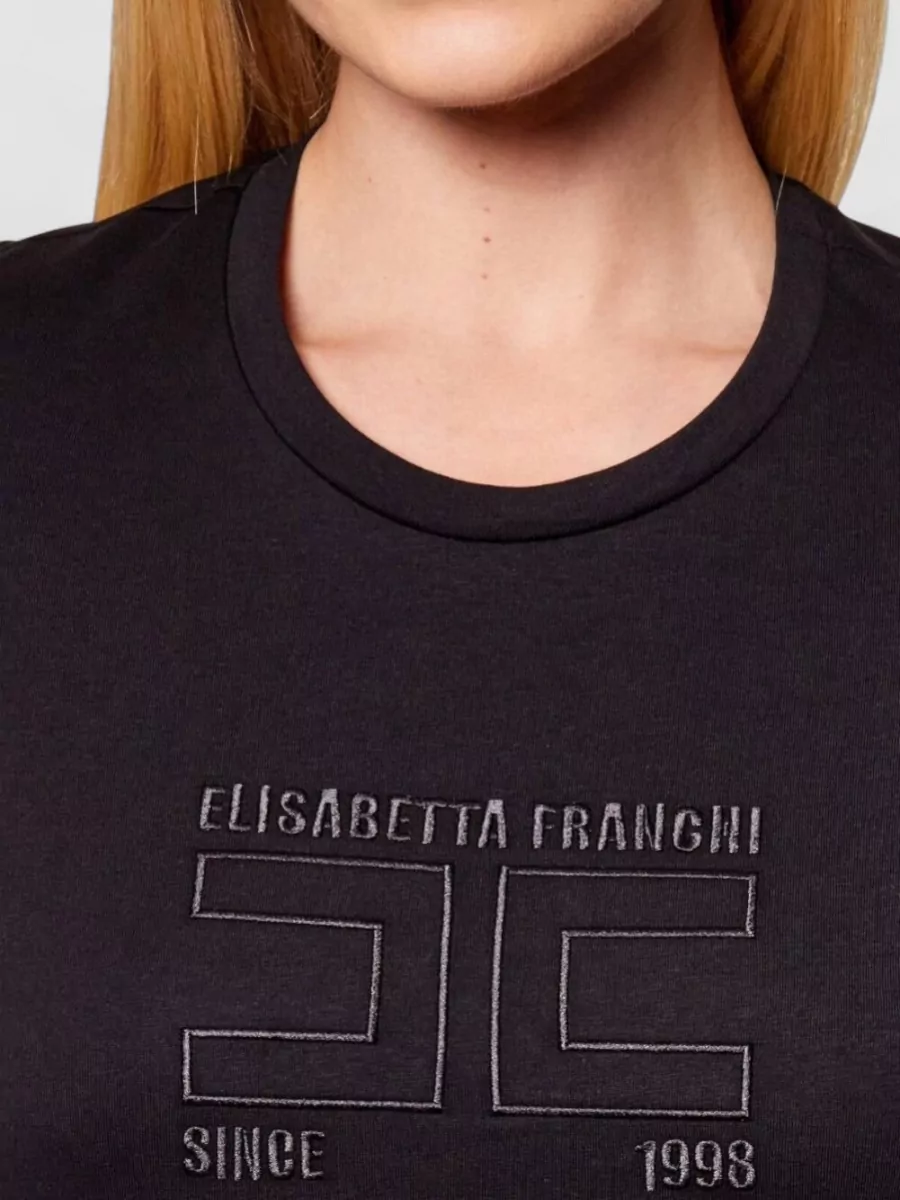 Elisabetta Franchi Cotton Short-Sleeve T-Shirt