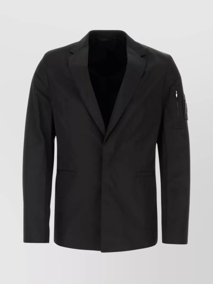 Shop Givenchy Structured Tech Blazer With Back Slit In Black