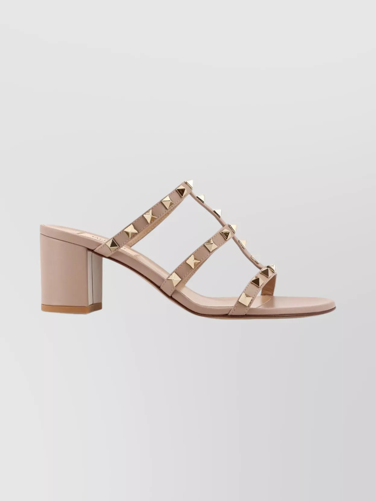 Valentino Garavani Studded Leather Block Heel Sandals