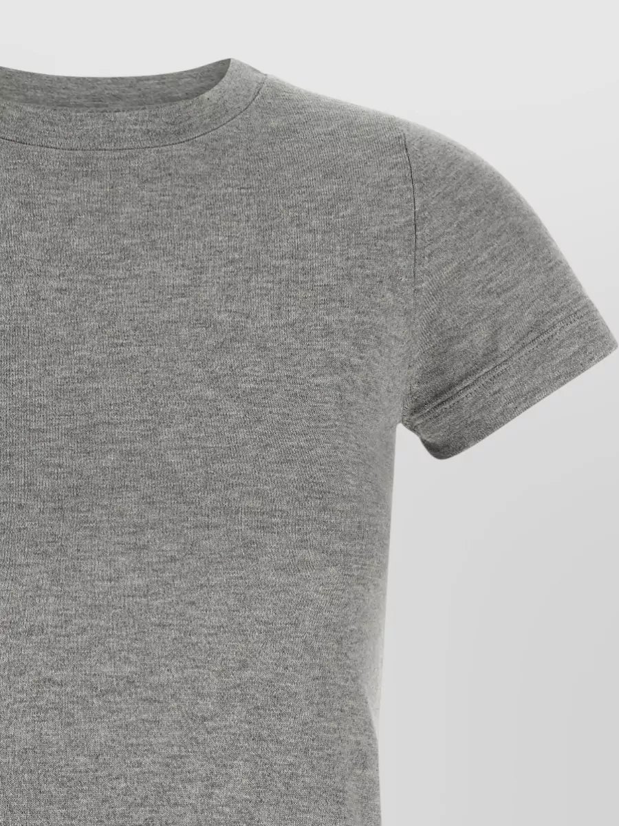 Extreme Cashmere Cashmere Blend Ribbed Crew Neck Short-Sleeve T-Shirt