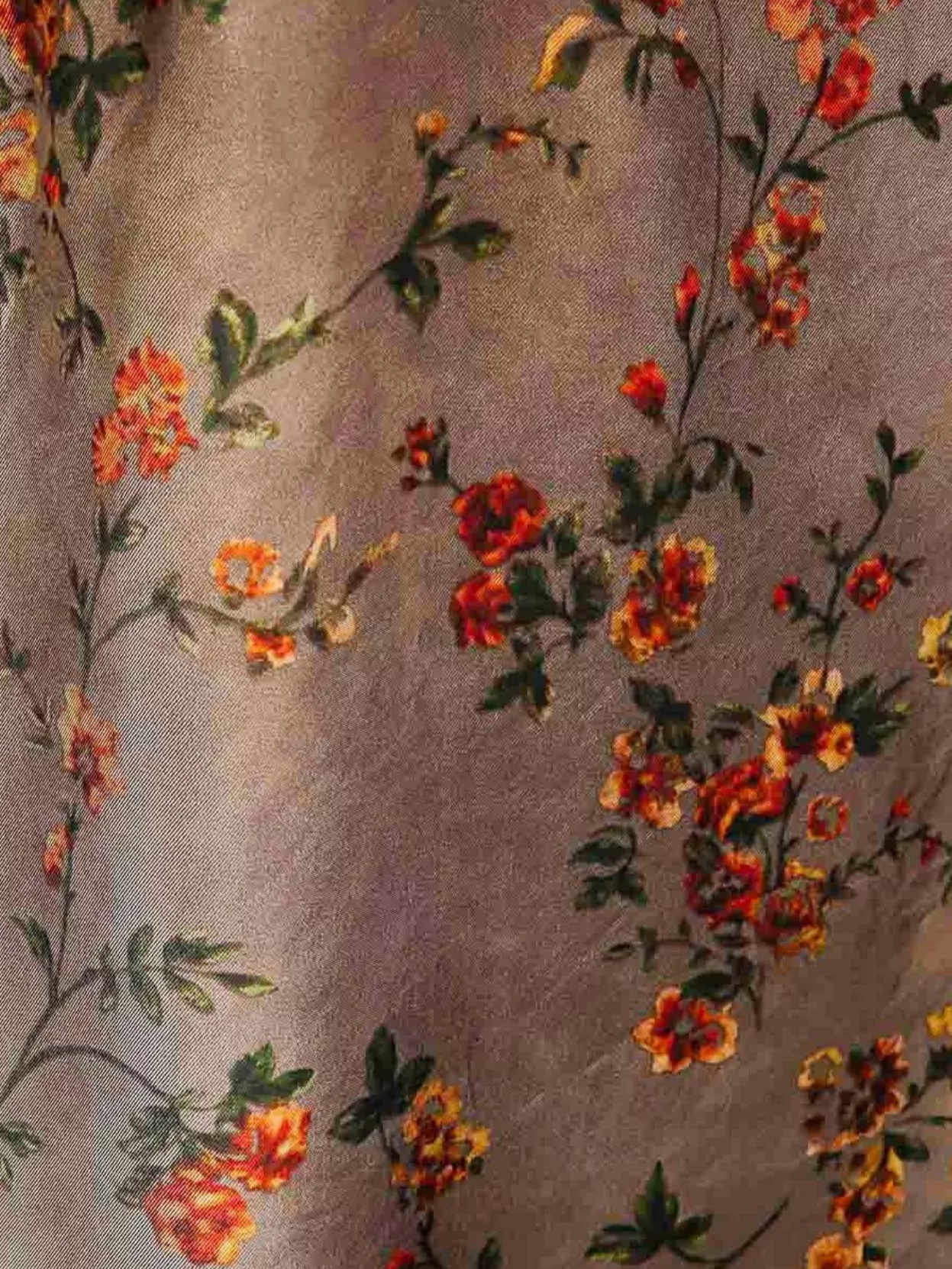 Uma Wang Floral Print Maxi Dress With Spaghetti Straps