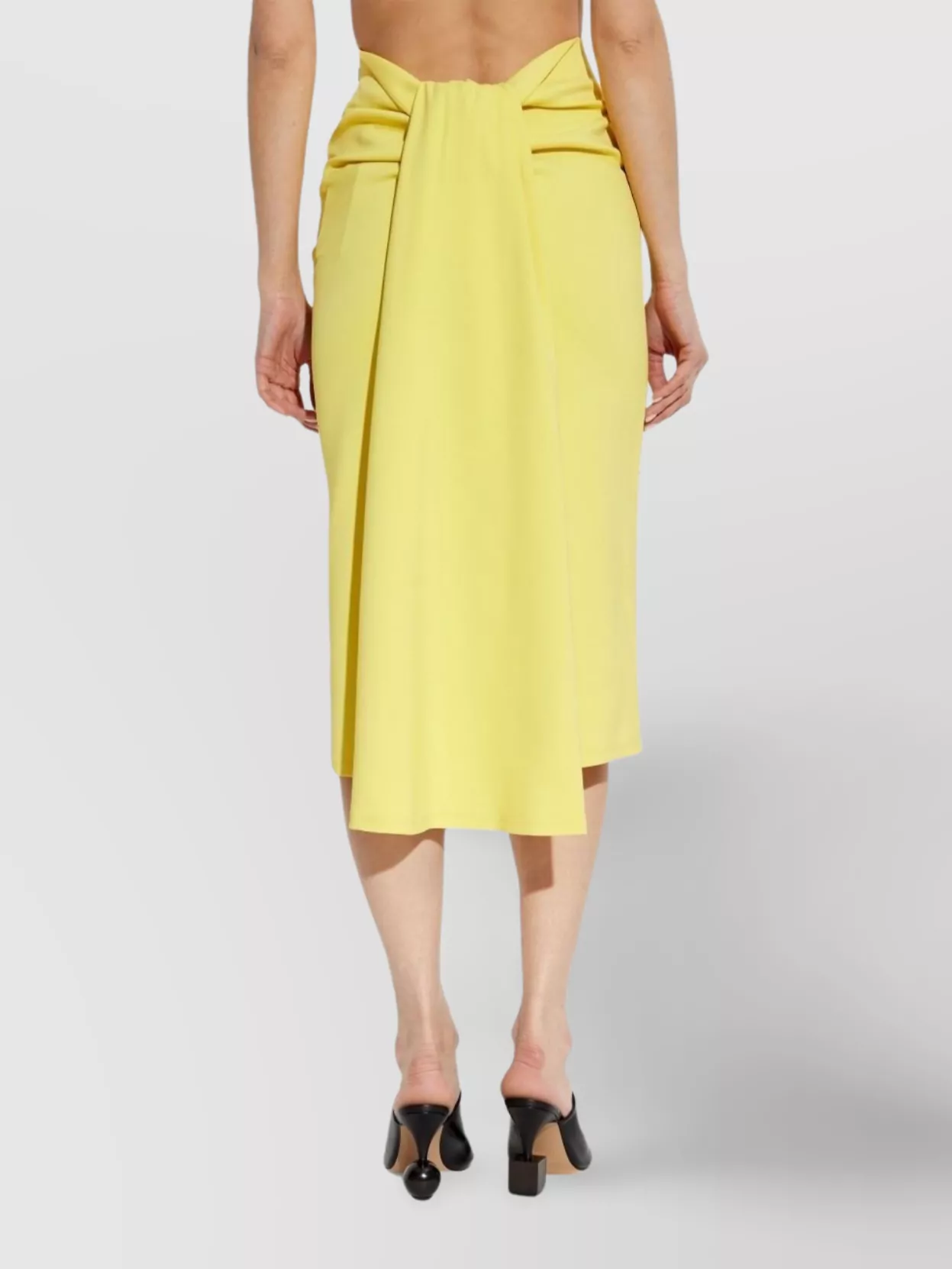Shop Jacquemus Hourglass Draped Midi Skirt