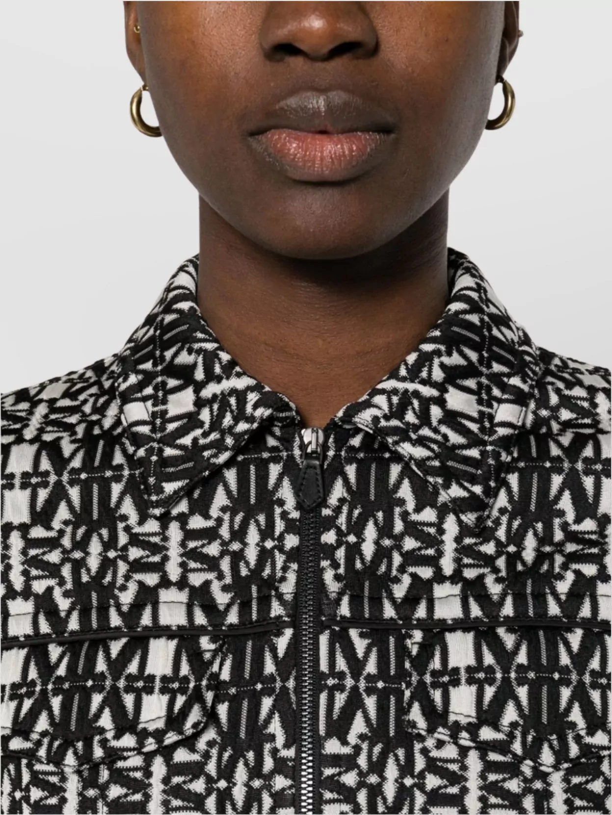 Max Mara Monogram-Print Cropped Jacket