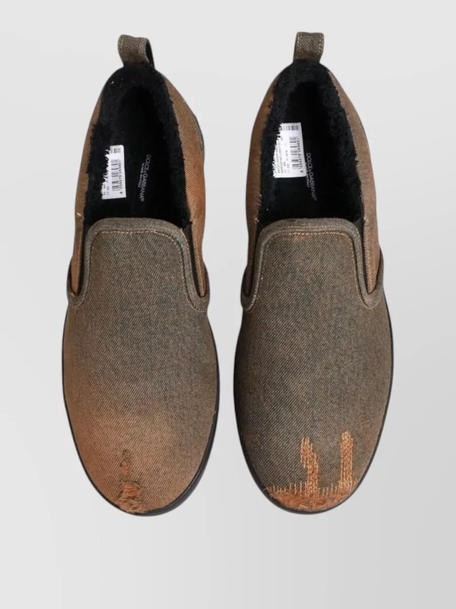 Dolce&Gabbana Cotton Slip-On Sneakers