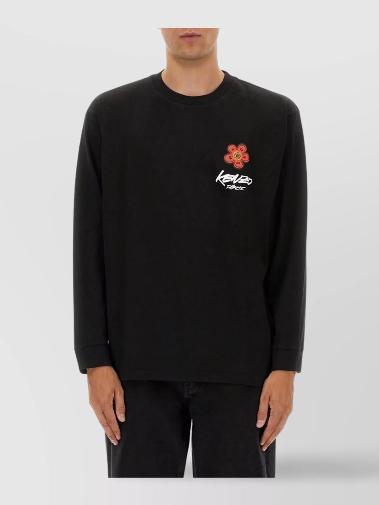 Kenzo Crew Neck Graphic Print Long Sleeves T-Shirt