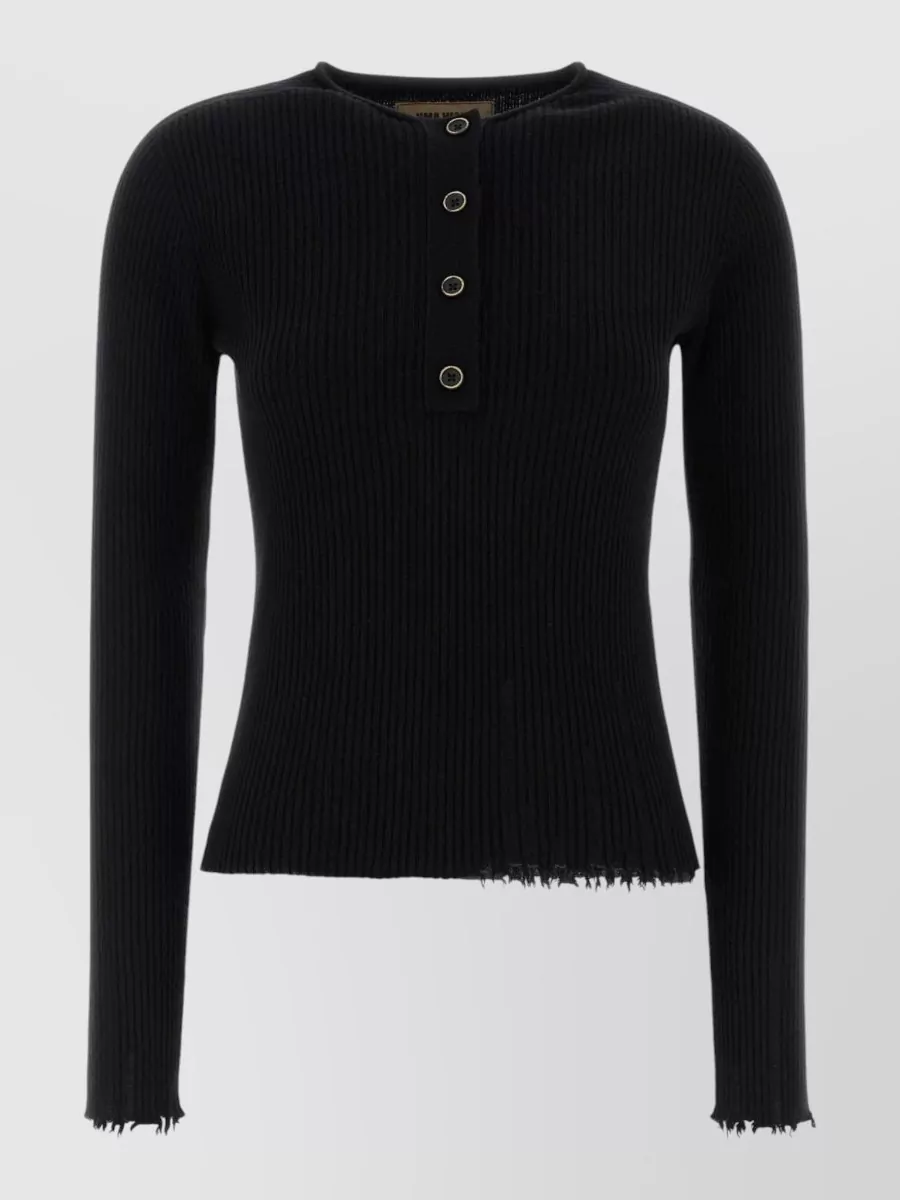 Uma Wang cashmere henley sweater