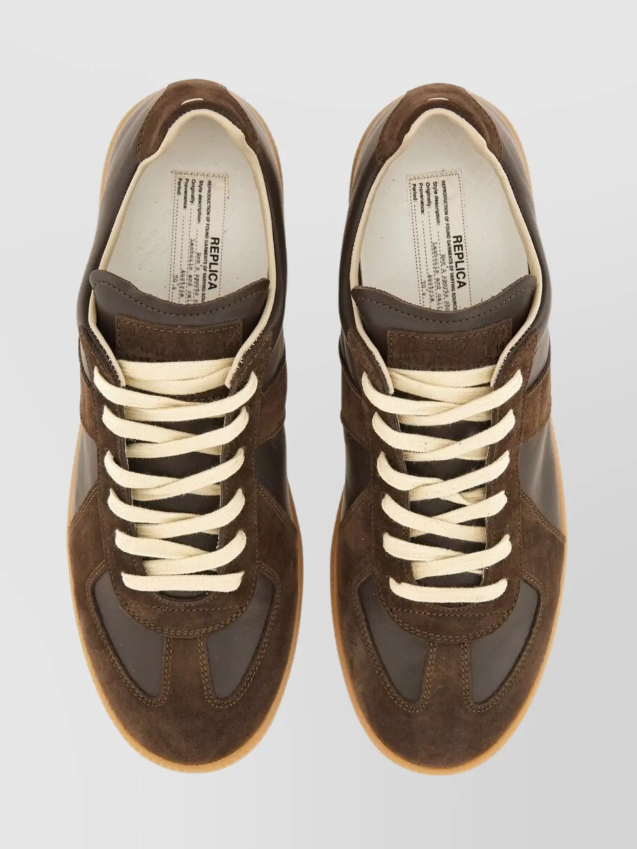 Maison Margiela Low-Top Sneakers Featuring Suede Panels