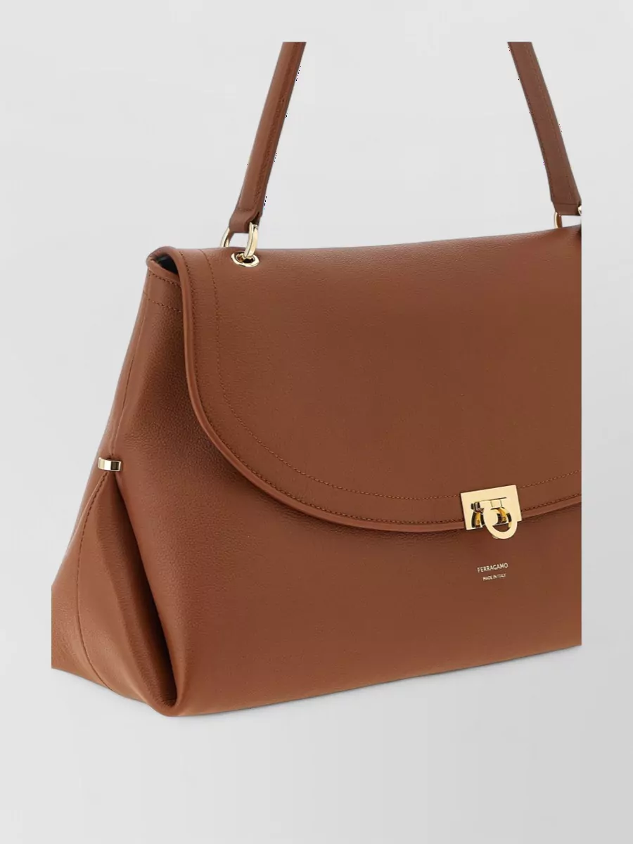 Ferragamo Studio Bag Large Leather Tote Bag