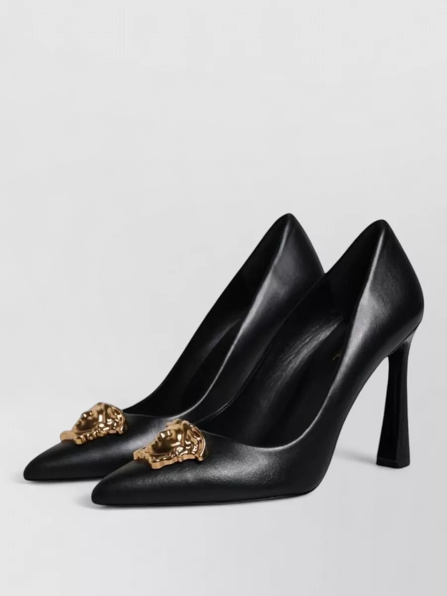 Versace Leather High-Heel Pumps
