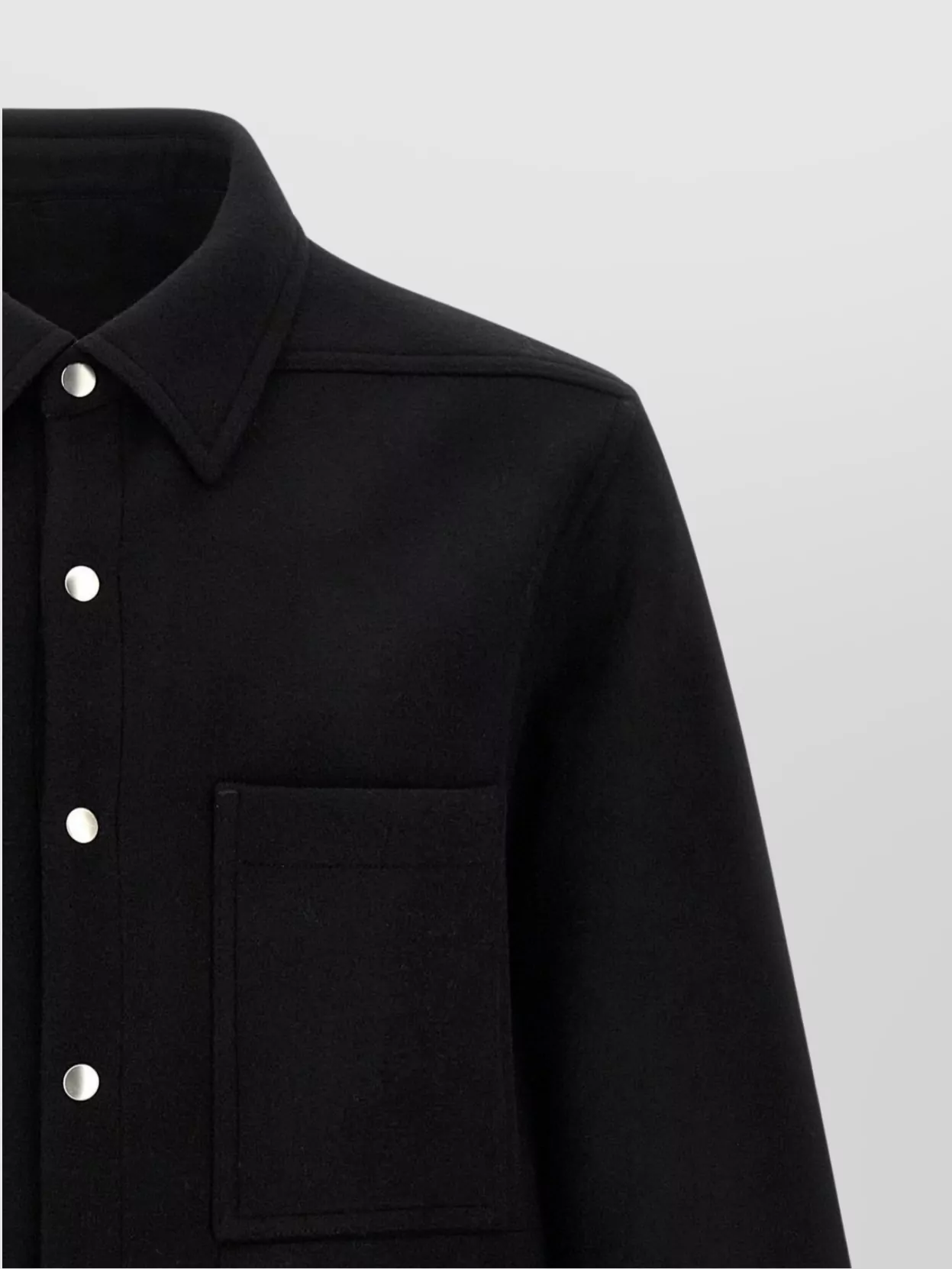 Rick Owens 'Overshirt Buttoned Cuffs Front Pockets Long Sleeves'