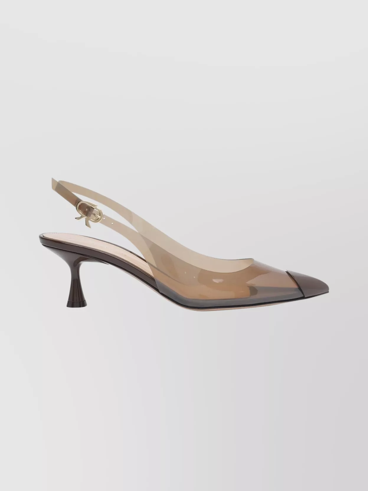 Gianvito Rossi Transparent Slingback Kitten Heel Pumps