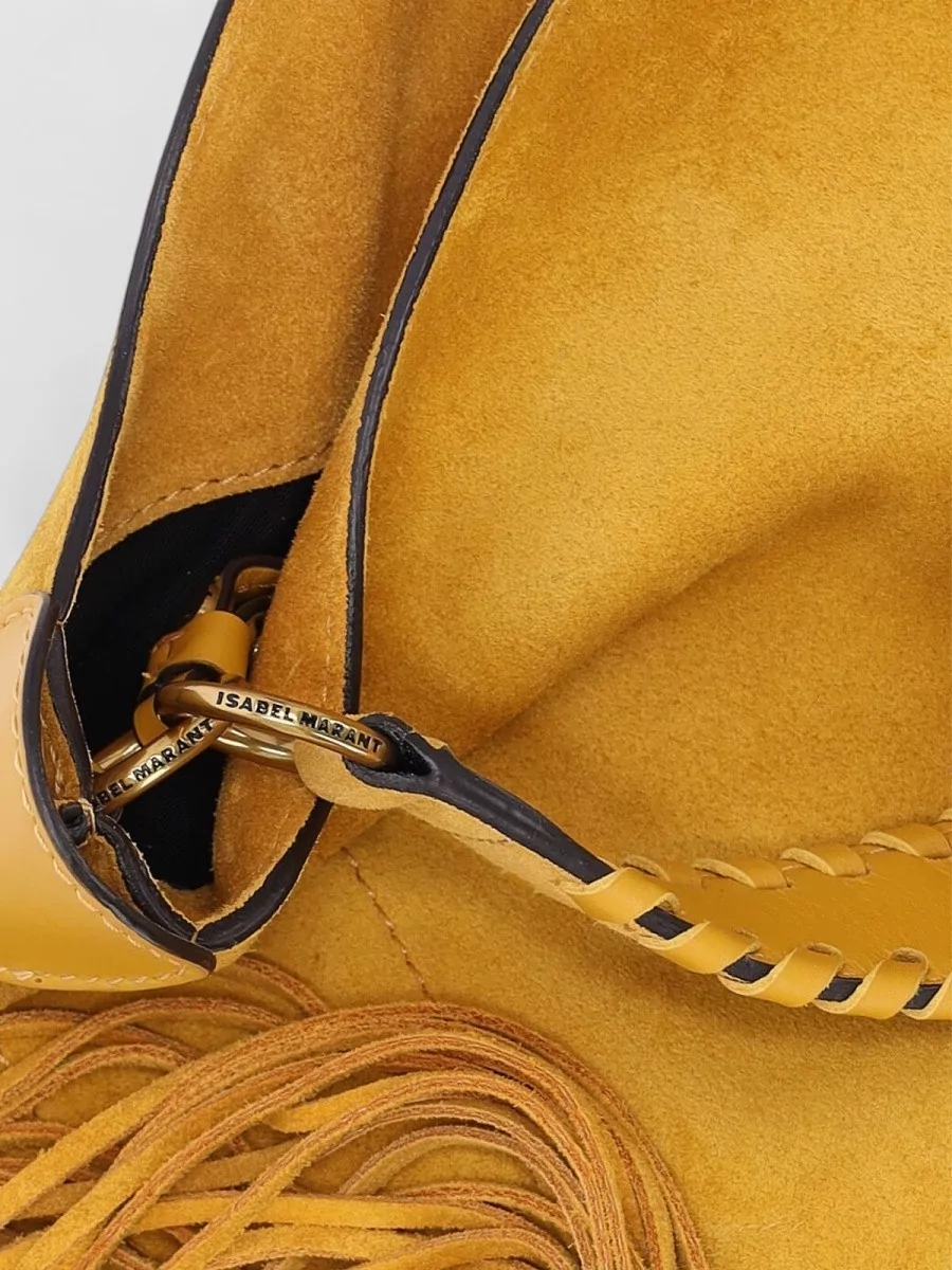 Isabel Marant Shoulder Bag Braided Handle Fringe Detailing