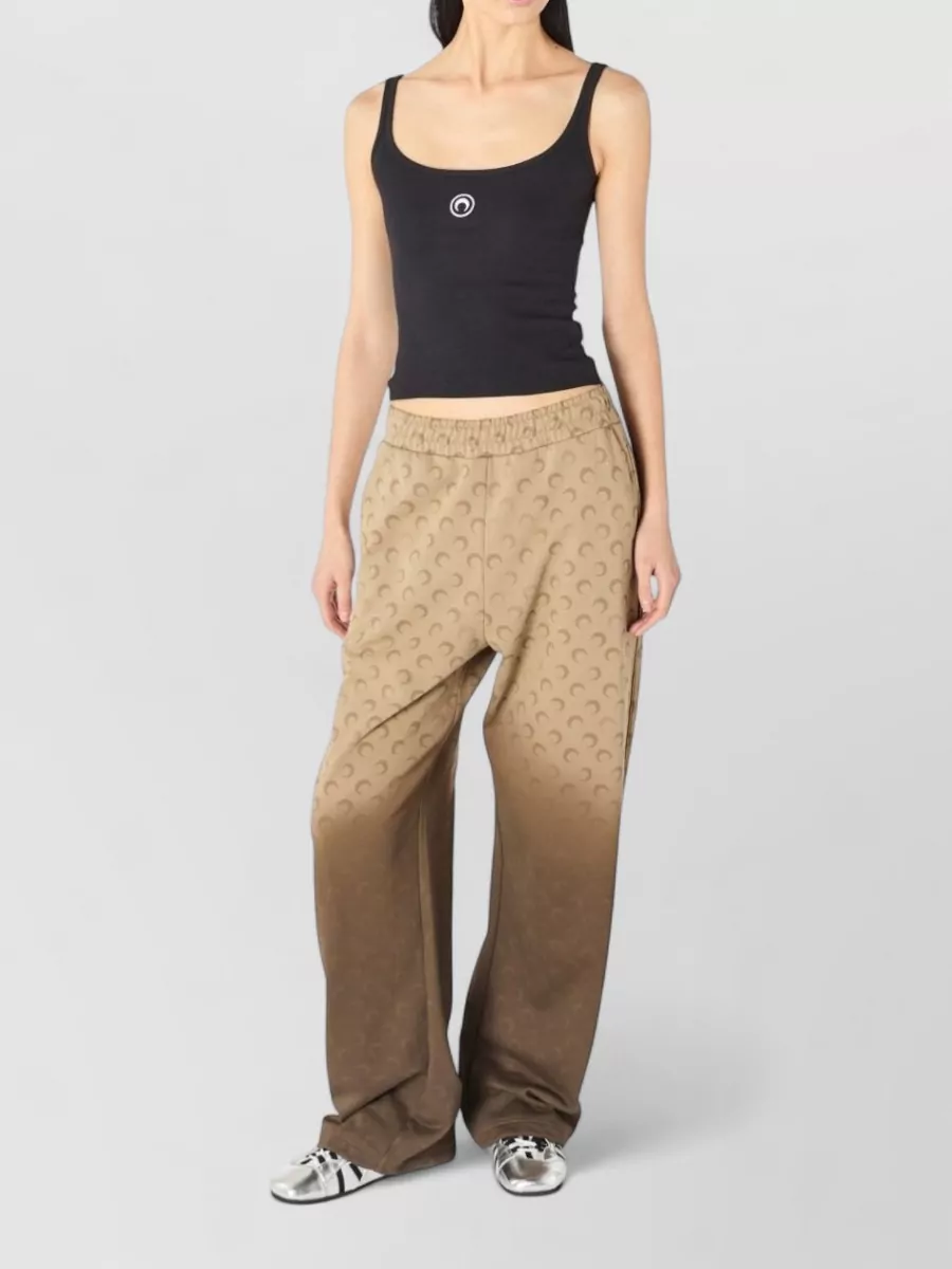 Marine Serre Ribbed Cropped Tank Top