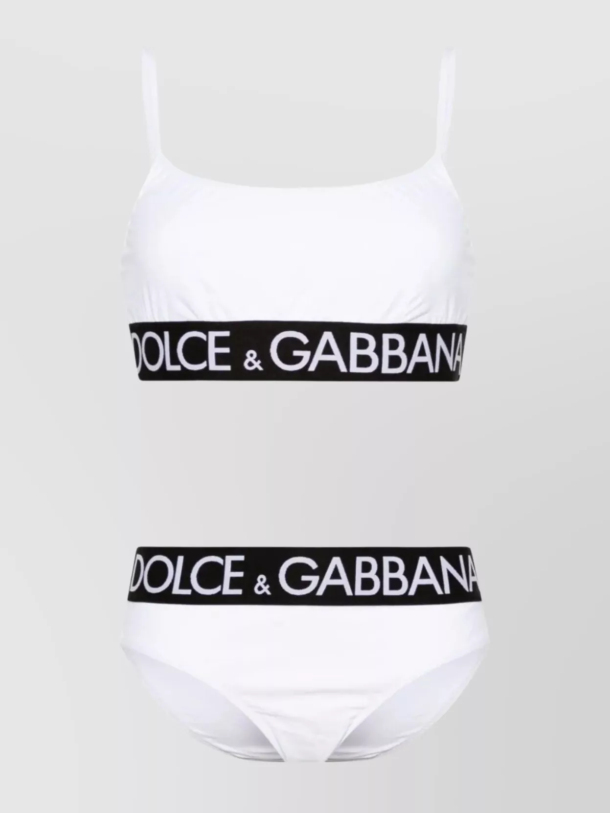 Shop Dolce & Gabbana Logo Band Bikini Set