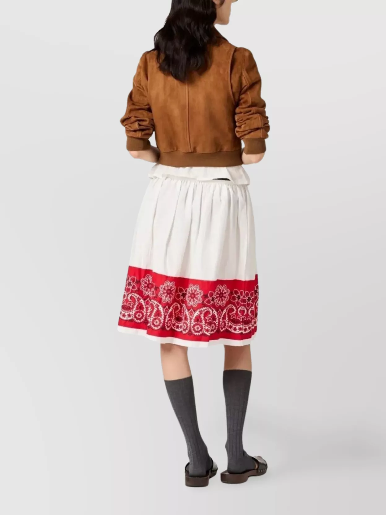 Miu Miu Pleated Skirt Bandana Print