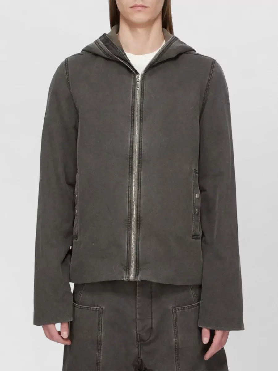 Rick Owens Drkshdw denim padded hooded jacket
