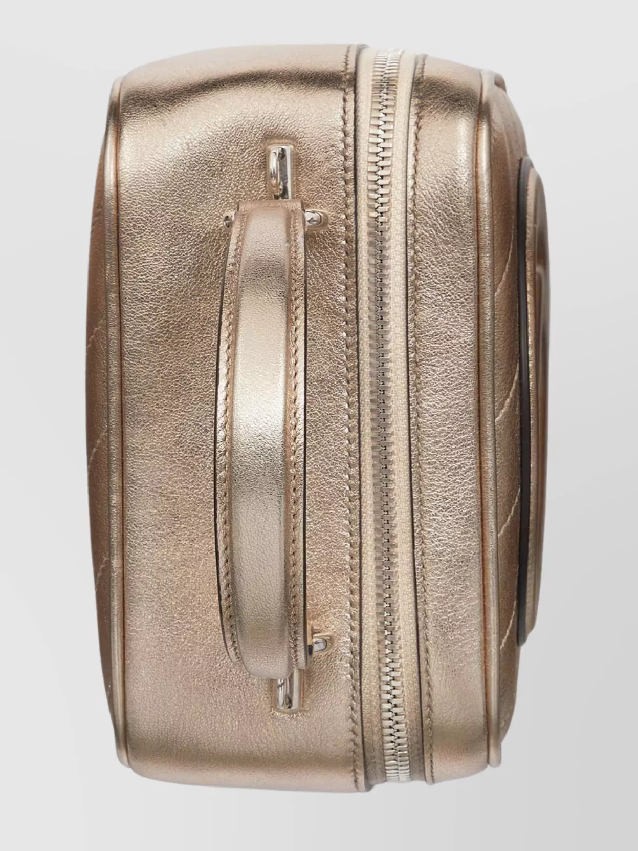 Gucci Metallic Leather Clutch Bag With Detachable Strap