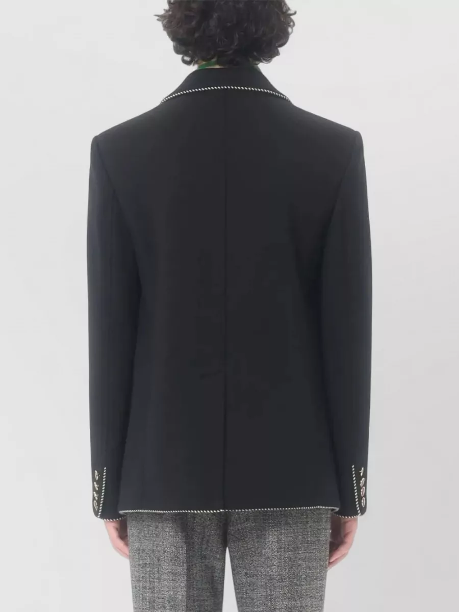 Valentino Garavani Blazer With Embroidered Patch And Buttons