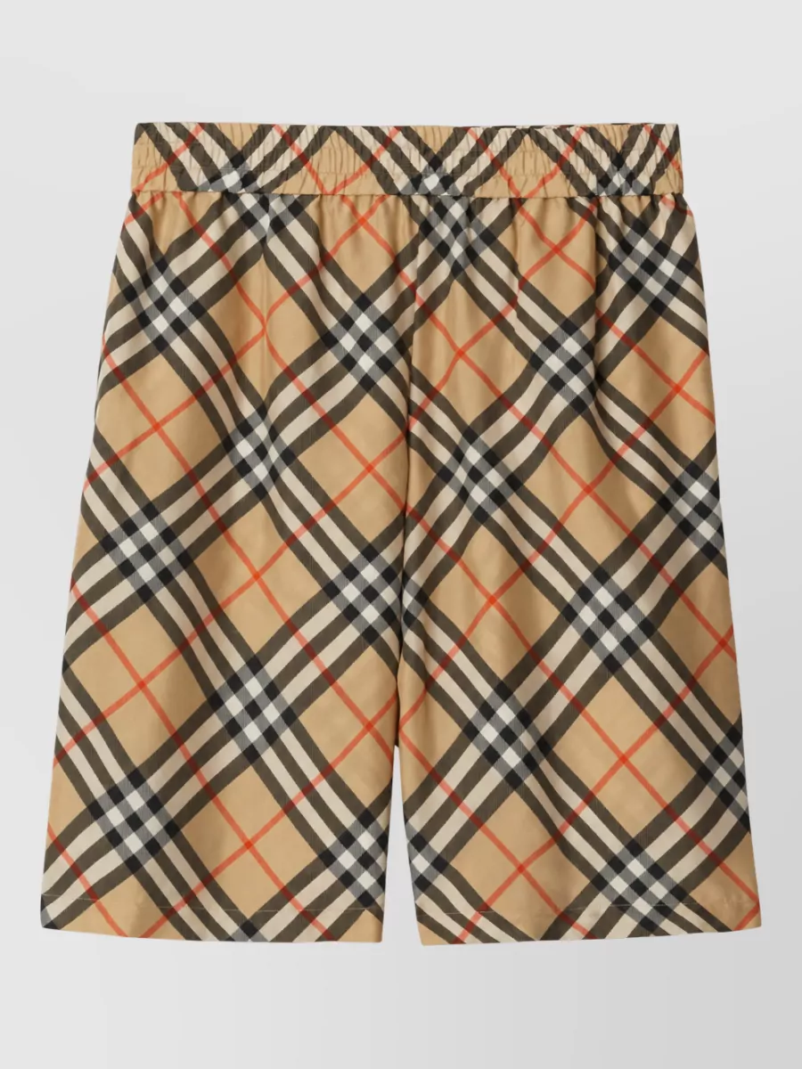 Burberry silk checked tailored bermuda shorts