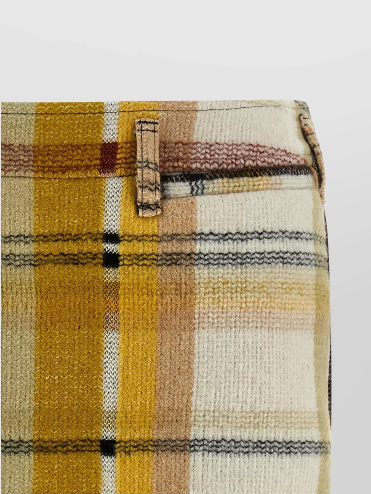 Missoni Plaid Mini Skirt Belt Loops
