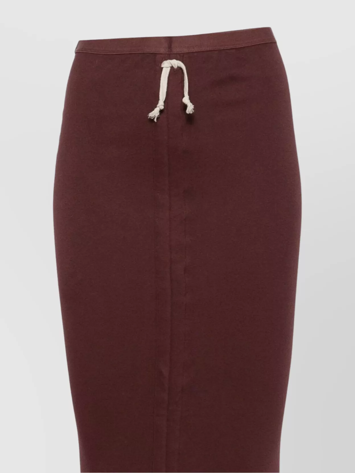 Rick Owens Drkshdw High Waist Long Skirt Slit In Brown