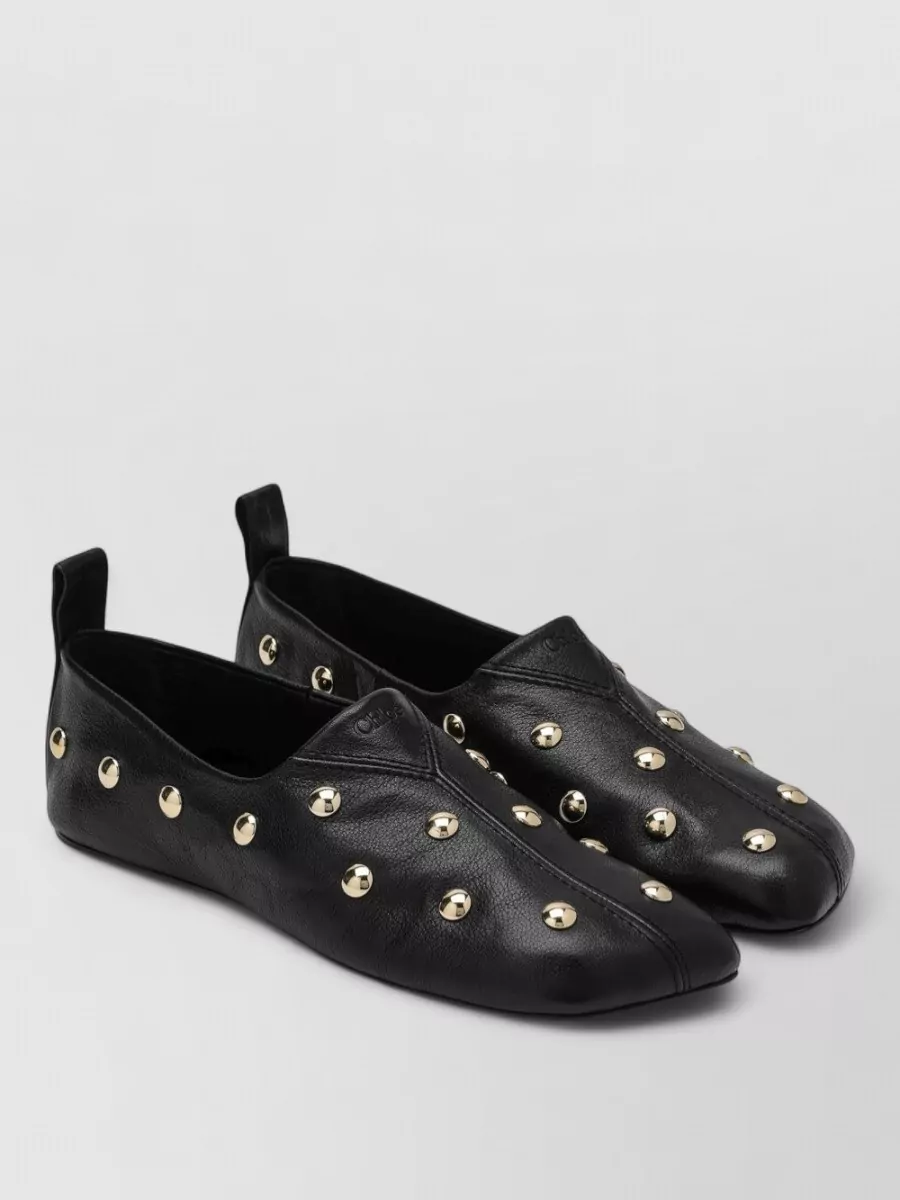 Chloé studded leather loafers