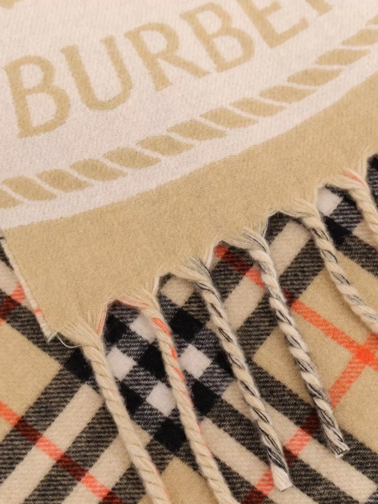 Burberry Check And Equestrian Knight Print Scarf