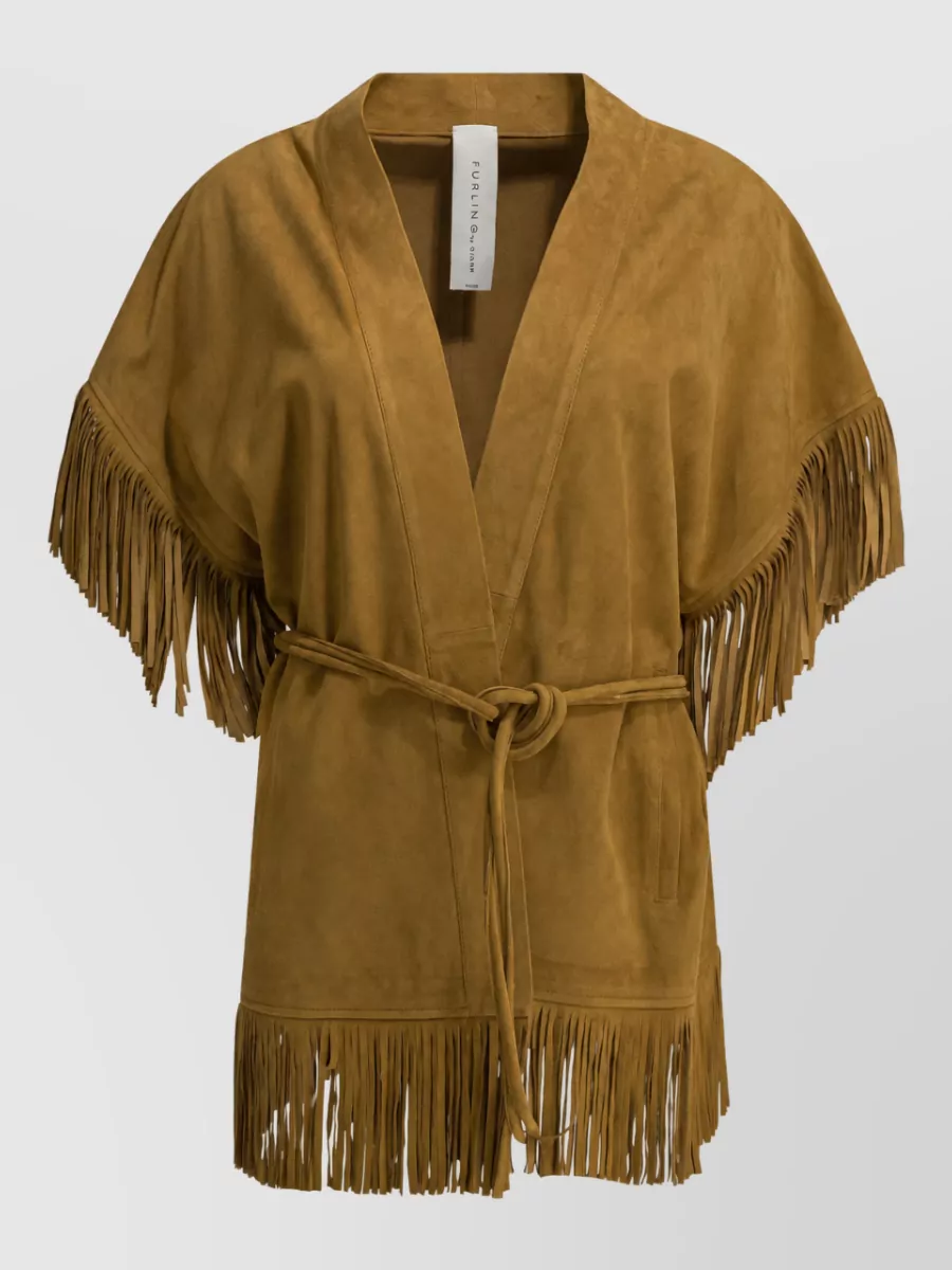 Furling By Giani suede cape