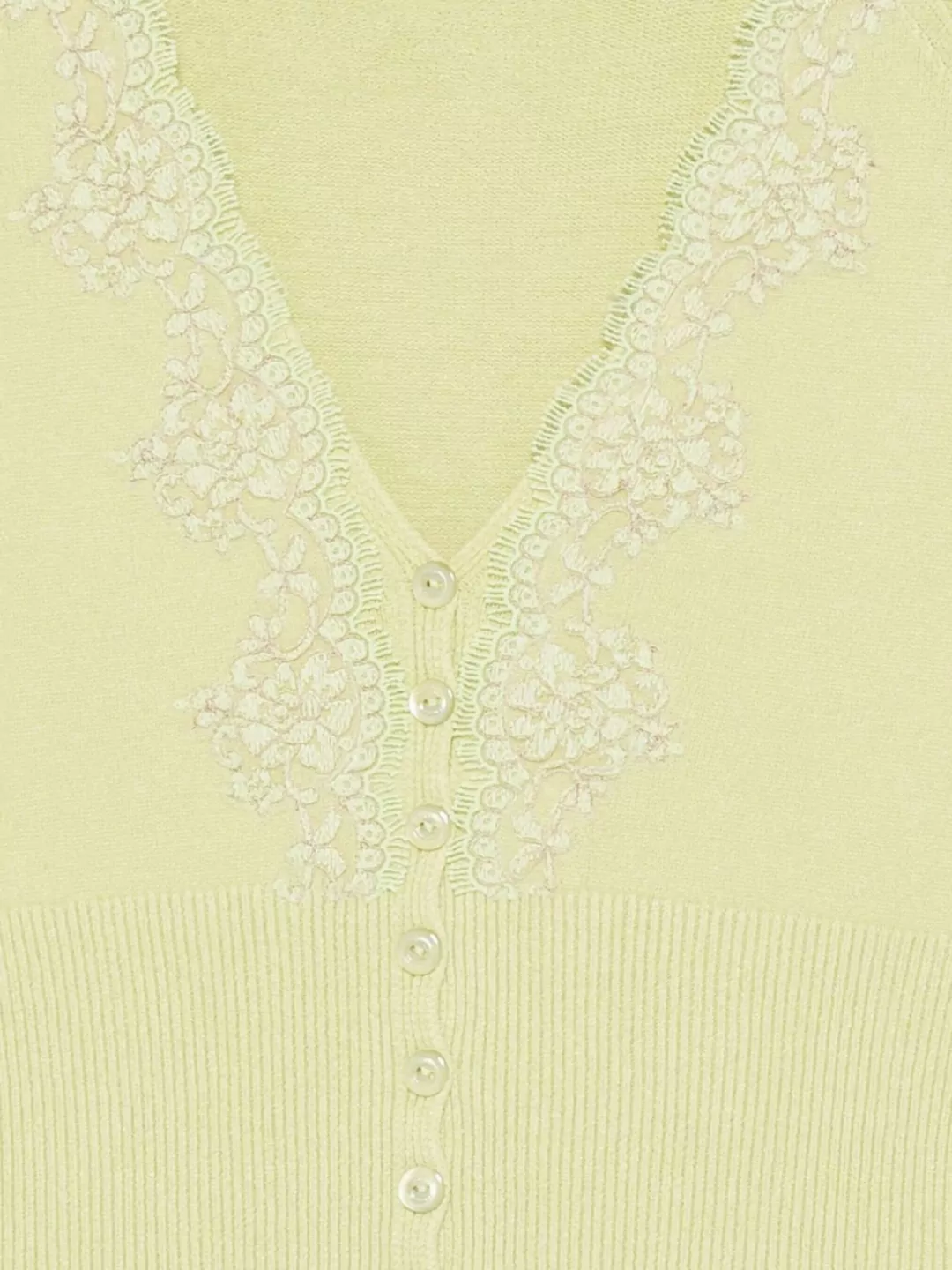 Ermanno Firenze V Neck Cardigan Embroidered Detail