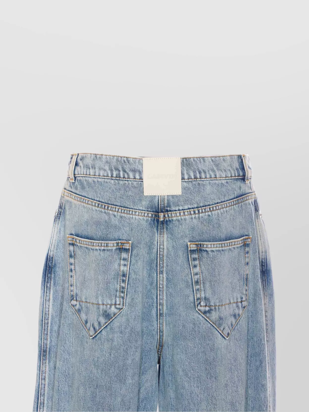 Lanvin Blue Wide-leg Cuffed Jeans