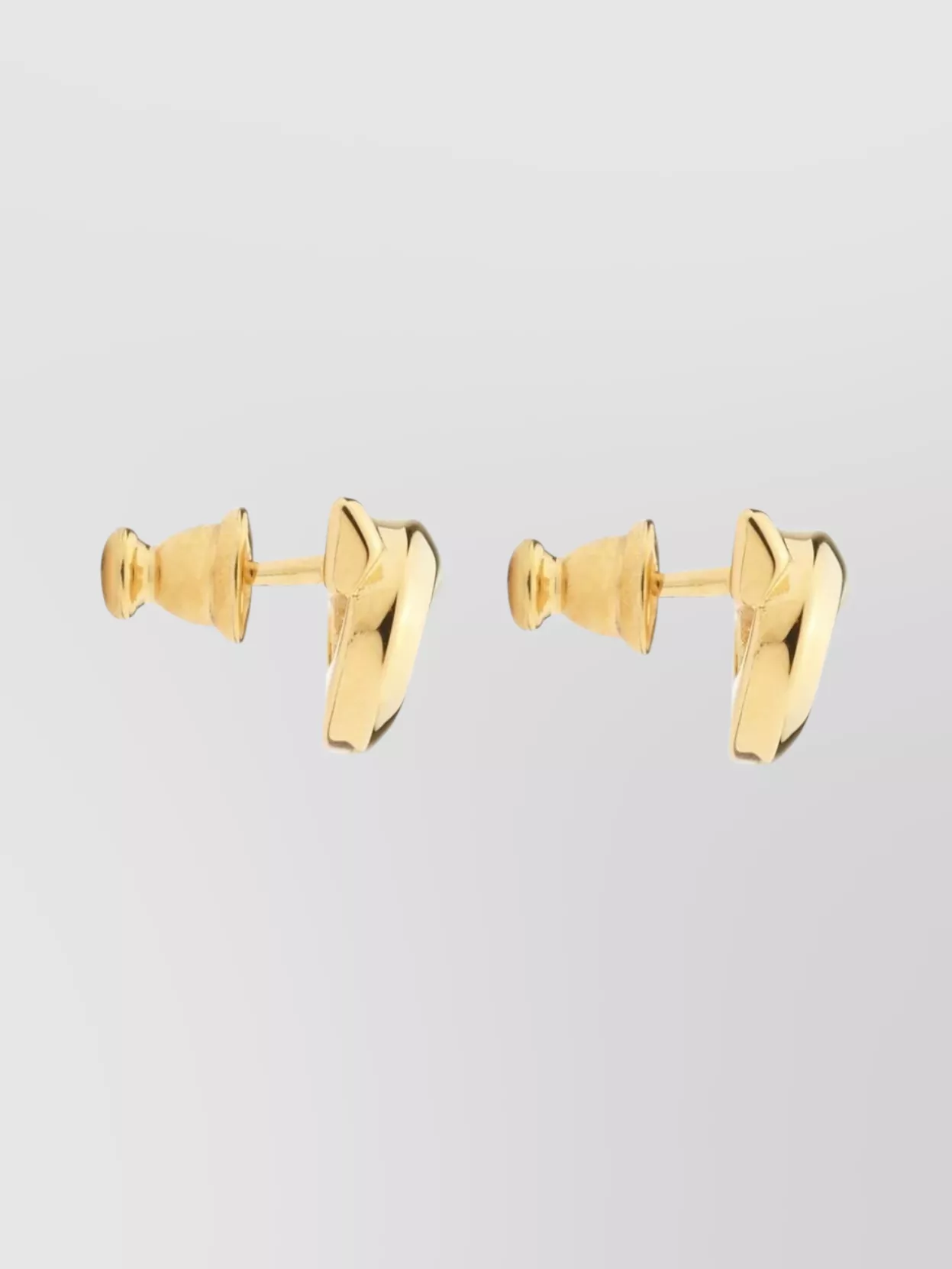 Ferragamo Geometric Stud Earrings Polished Finish