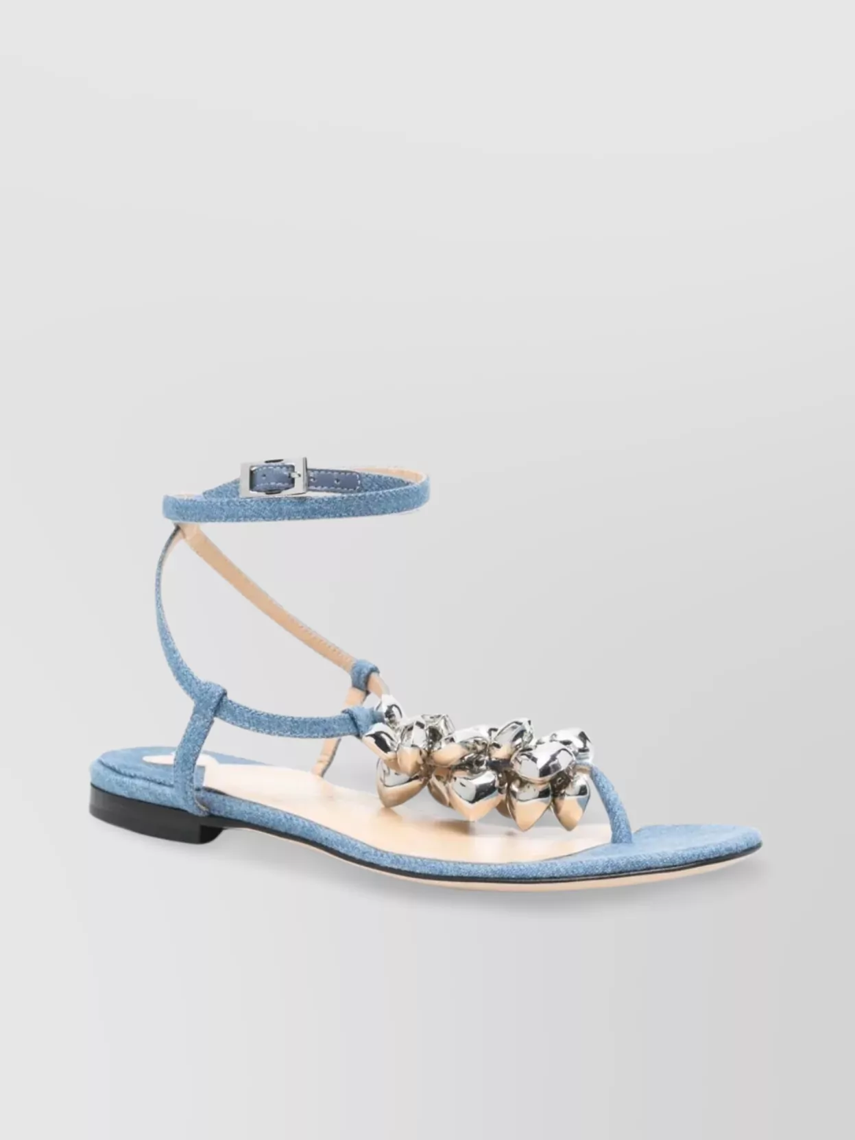 Mach&mach Heart Thong Sandals Embellished Detail
