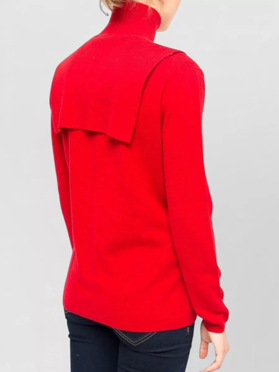 La Rose Cashmere Jabot Top