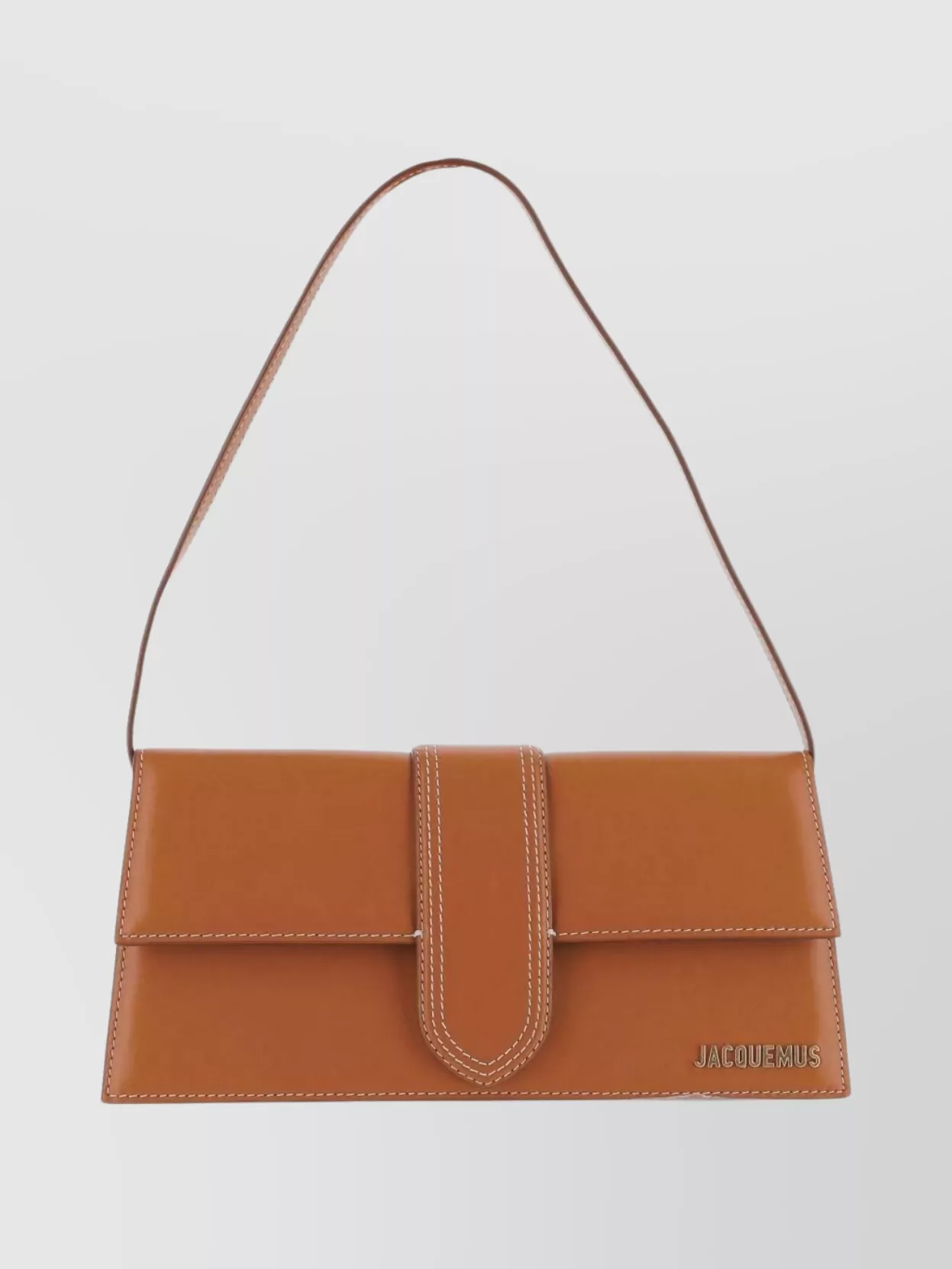 Jacquemus Long Rectangular Shoulder Bag With Adjustable Strap In Brown