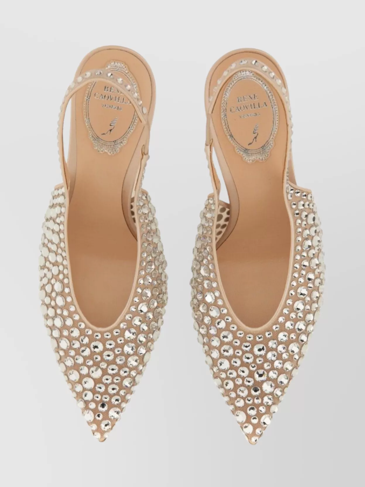 René Caovilla Embellished Pointed Toe Stiletto Heel Pumps