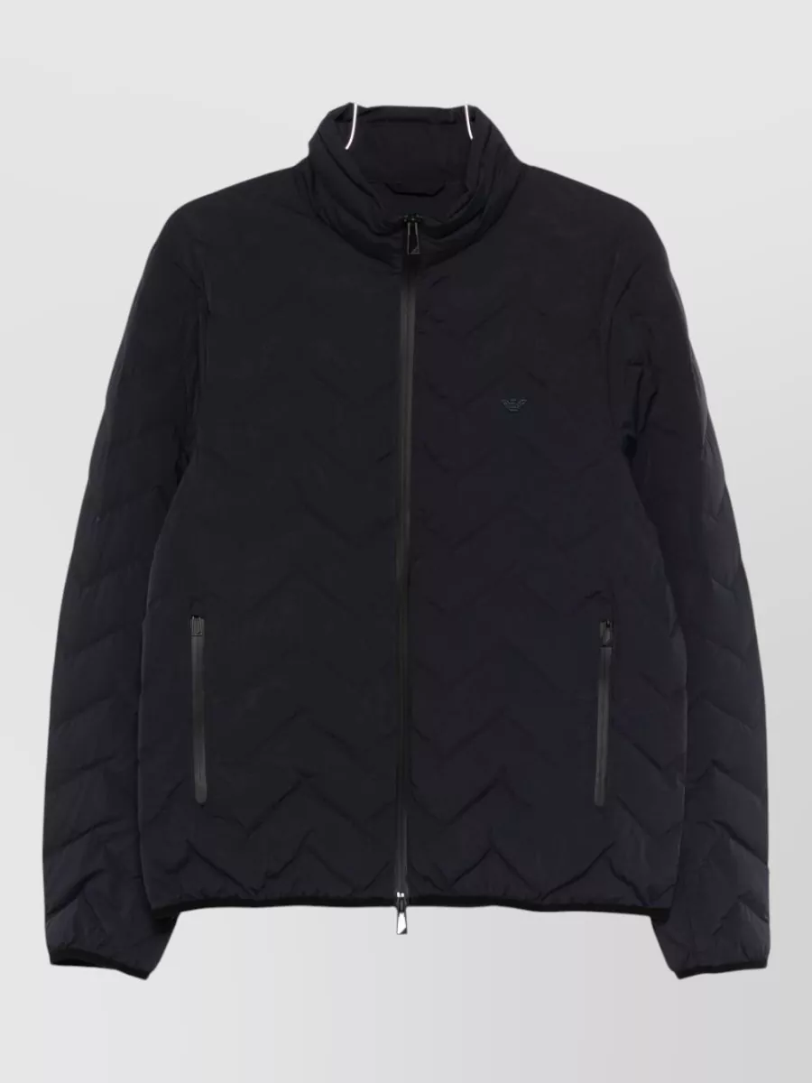 Emporio Armani chevron-quilted down puffer jacket