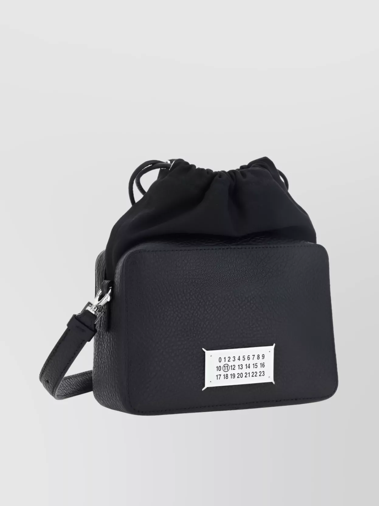 Shop Maison Margiela Grained Leather Panel Bag In Black