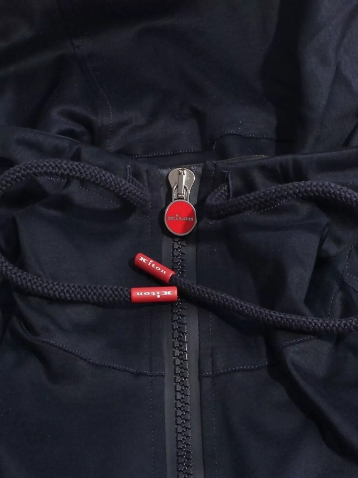 Kiton Hooded Sweatshirt With Drawstring And Cuffs
