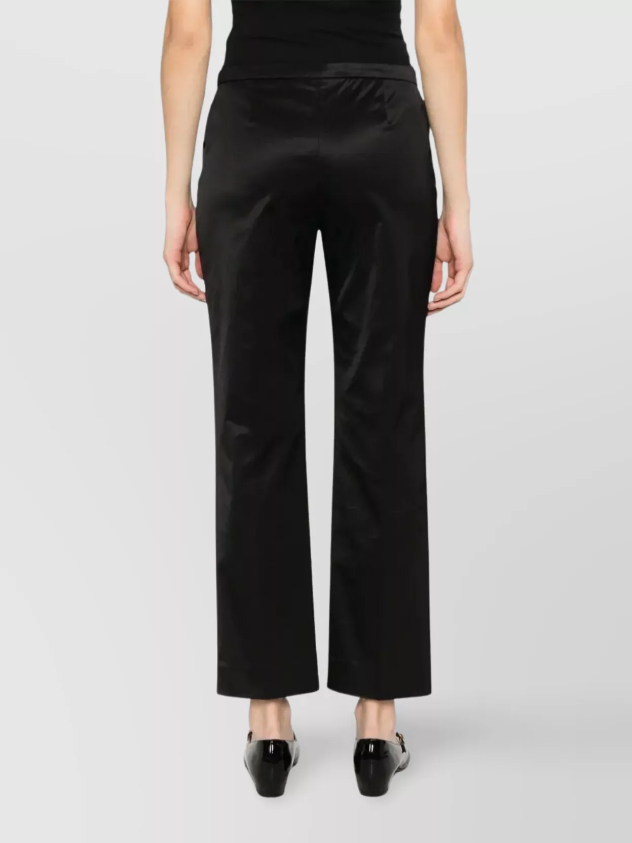 Totême Toteme Women Straight Cropped Trousers In Black