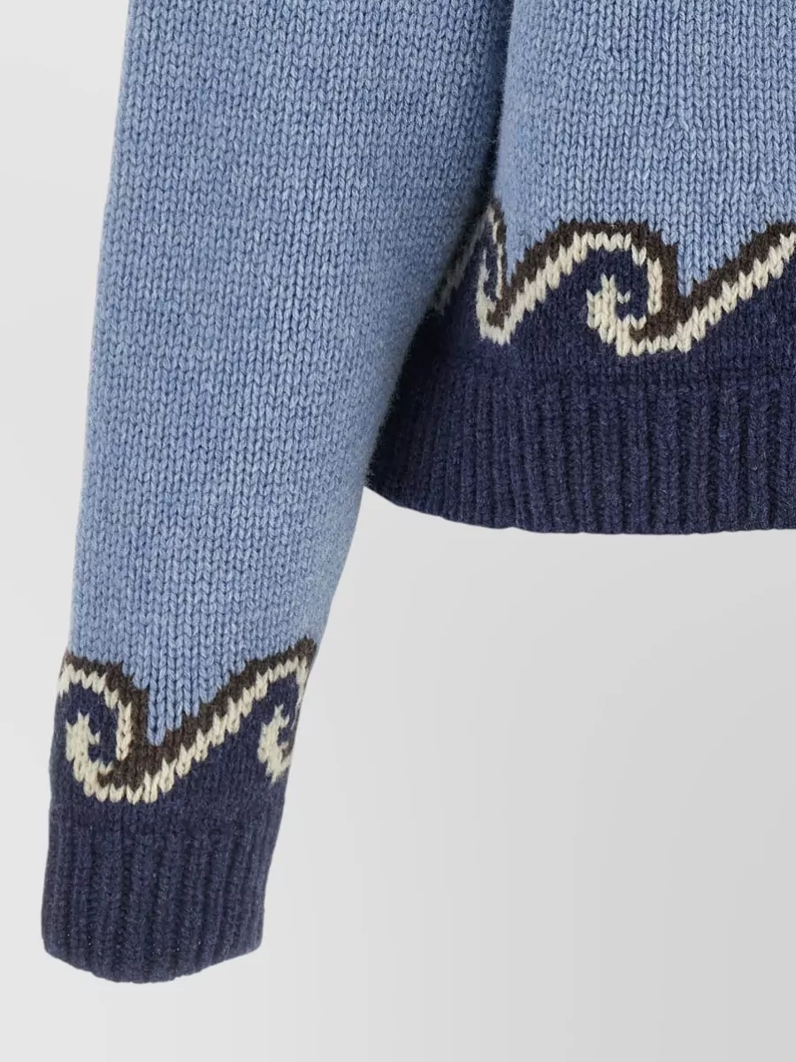 Alanui Virgin Wool Fair Isle Jacquard Crewneck Jumper