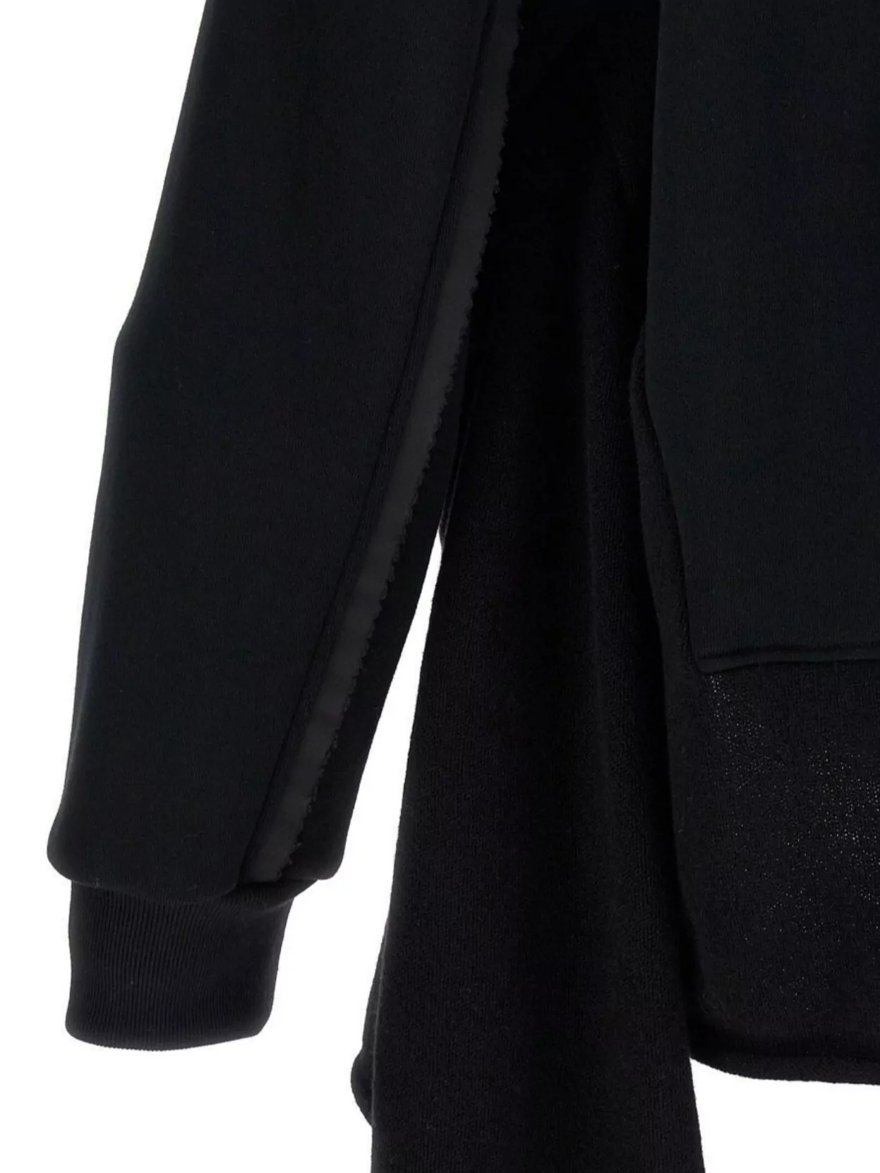 Undercover Asymmetric Hem Two-Material Hoodie