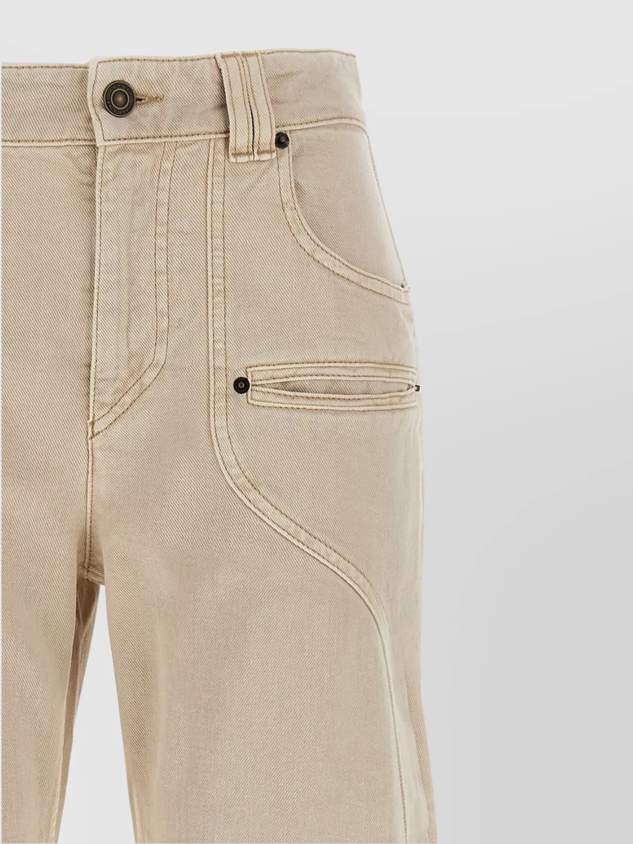 Isabel Marant 'Betiane' Jeans Contrast Stitching Detail