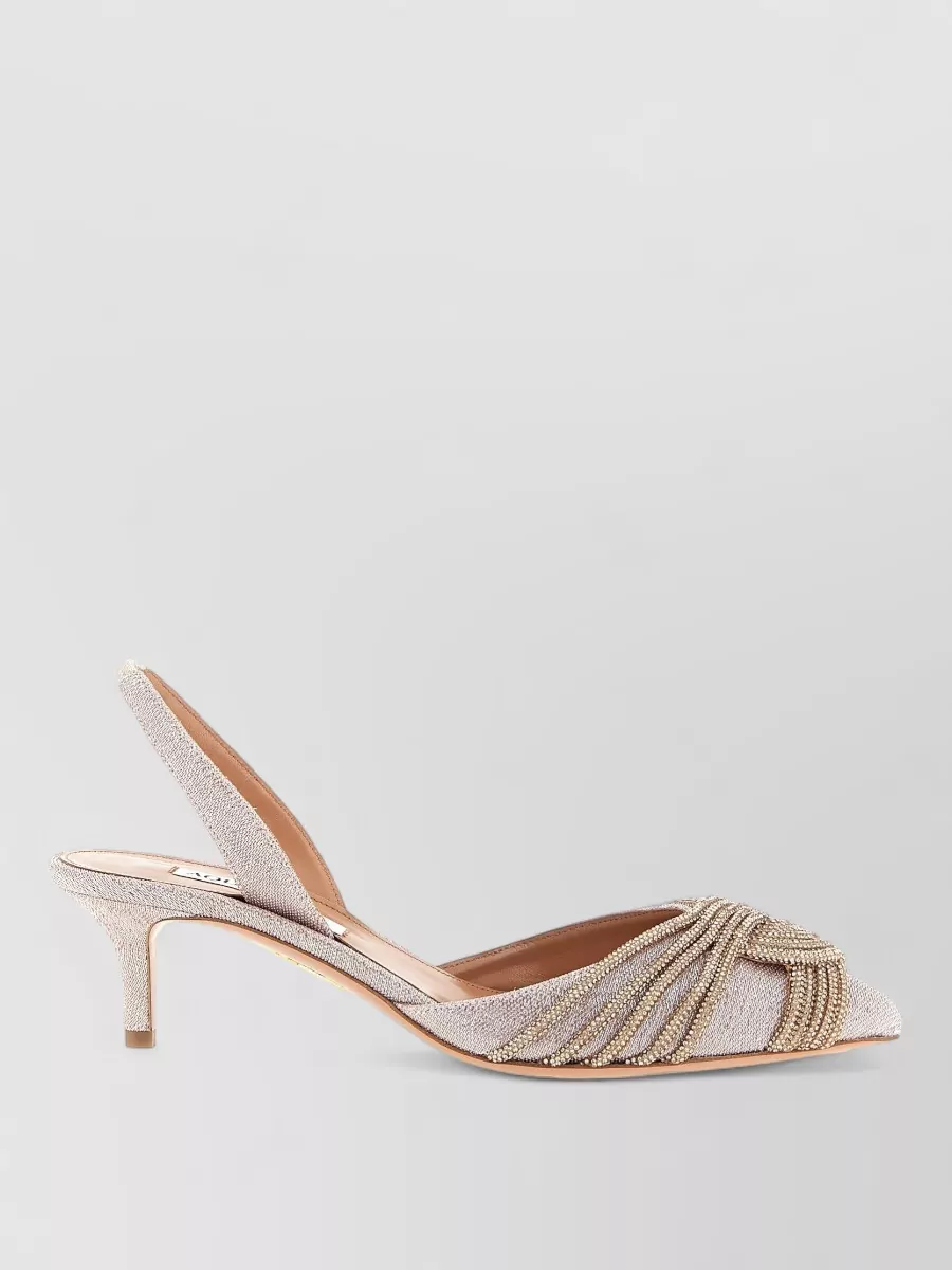 Aquazzura textile slingback pumps