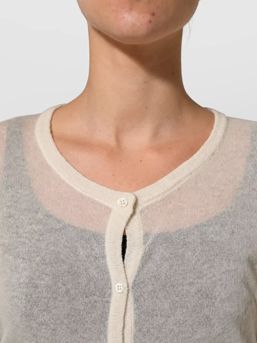 Ermanno Scervino Wool Cropped Cardigan