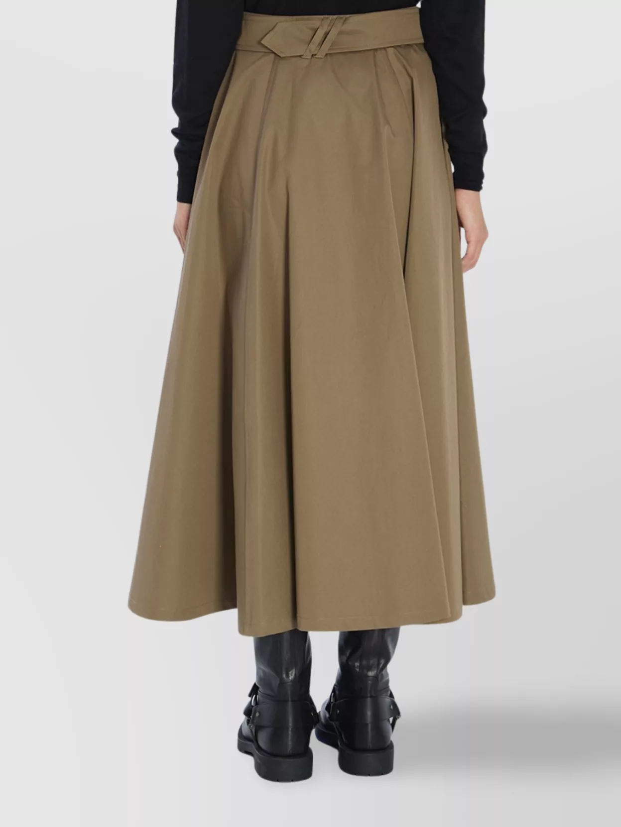 Burberry A-Line Midi Skirt Detachable Belt