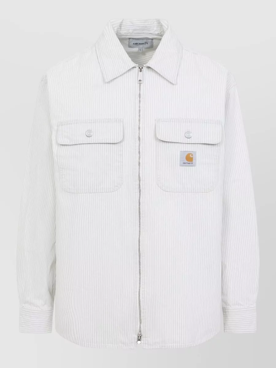 Carhartt Wip striped cotton shirt jacket