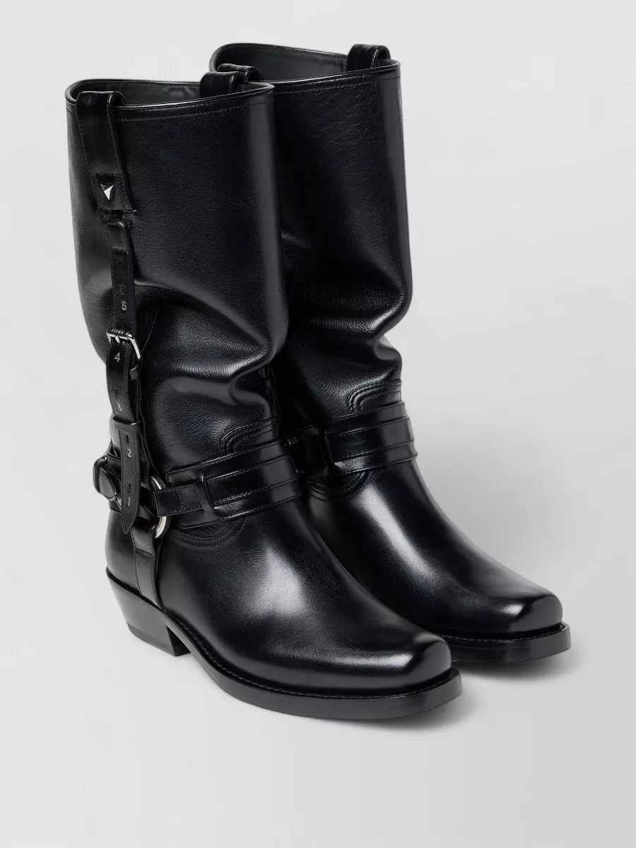 Fendi Leather Texan Boots